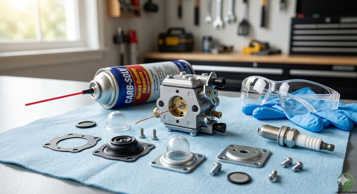 How to Clean a 2-Stroke Gas String Trimmer Carburetor