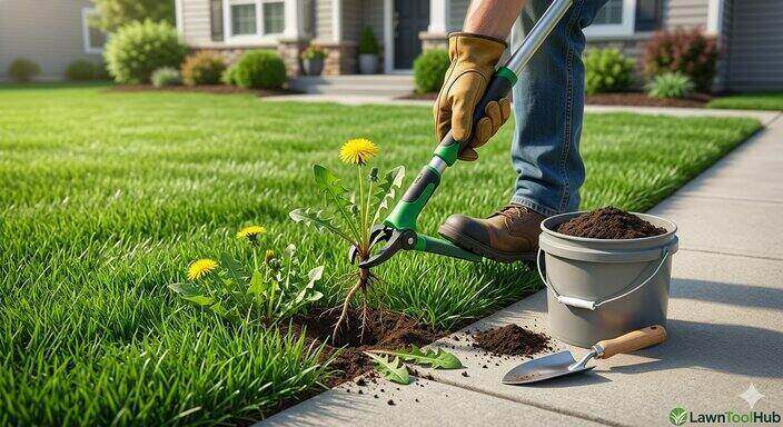 How to Use a Stand-Up Long Handle Weeder Without Damaging Grass