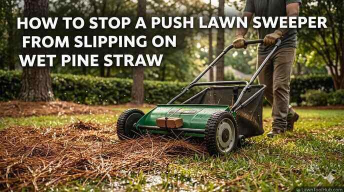 How to Stop a Push Lawn Sweeper from Slipping on Wet Pine Straw